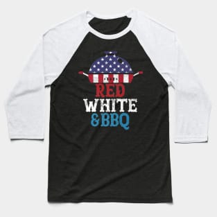 4th Of July American Flag Bbq Grilling Gril Men Women Premium Baseball T-Shirt